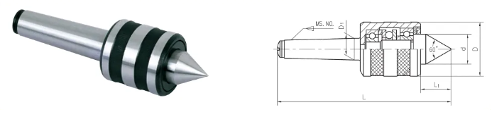 Morse taper rotary live center medium duty drawing-MWMECHPARTS