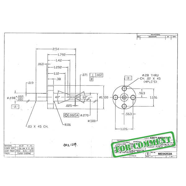 customized header punch -MWMECHPARTS